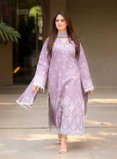 Lavender Grace 3PC Embroidered Suit