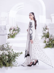 Organza 3PC White Suit