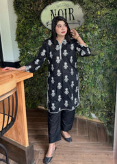 Embroidered Black 3-Piece Suit