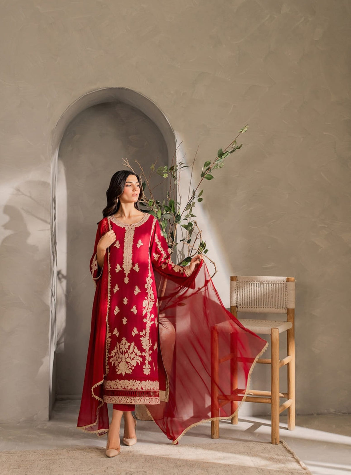 Grace – Mahroon 2PC Suit