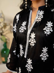 Embroidered Black 3-Piece Suit