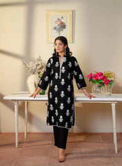 Embroidered Black 3-Piece Suit