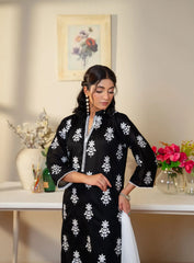 Embroidered Black 3-Piece Suit