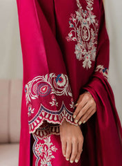 3PC Embroidered Linen Suit