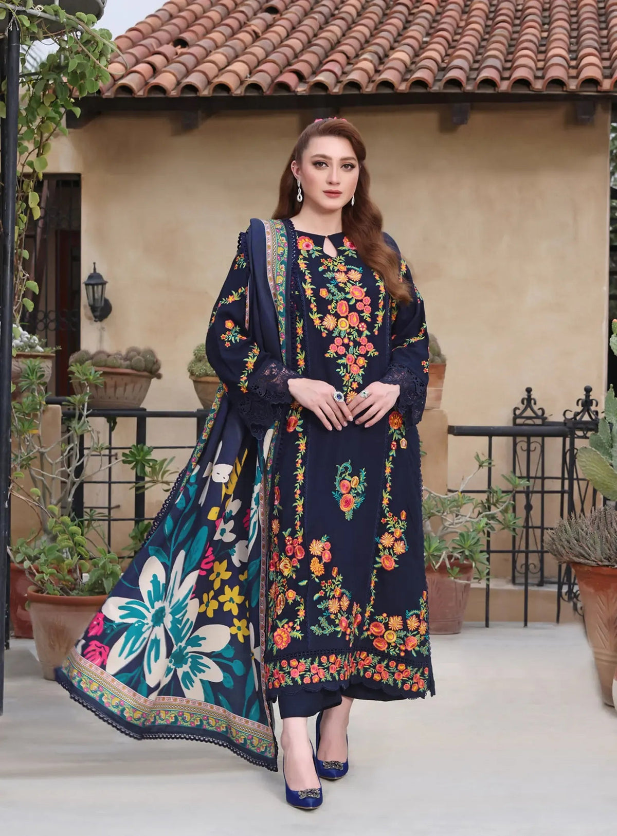 Grace 3PC Embroidered Suit