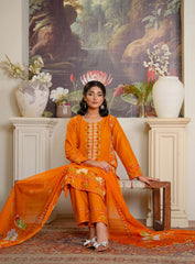 Mustard 2PC Embroidered Set