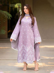 Lavender Grace 3PC Embroidered Suit