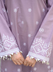 Lavender Grace 3PC Embroidered Suit