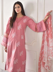 Pink Aura 3PC Cotton Suit