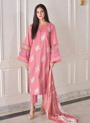 Pink Aura 3PC Cotton Suit
